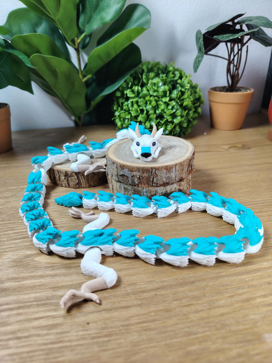 Dragon Haku articulé studio ghibli, le voyage de Chihiro, Miyazaki, no face, dragon Japon, Susuwatari, Ghibli