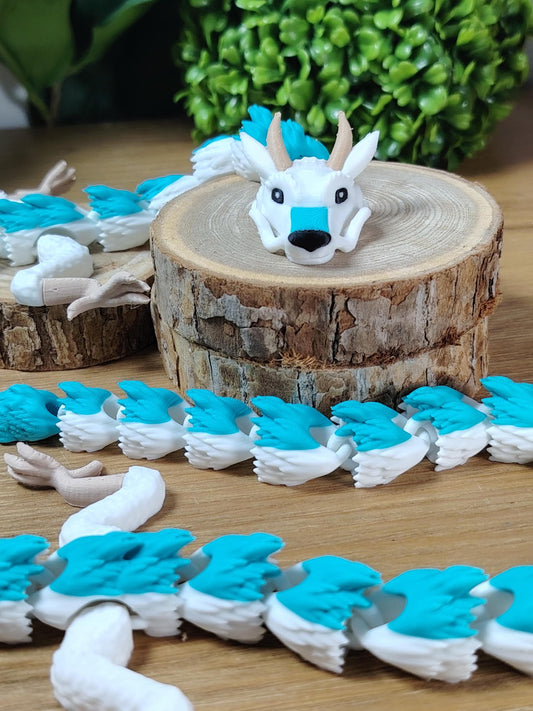 Dragon Haku articulé studio ghibli, le voyage de Chihiro, Miyazaki, no face, dragon Japon, Susuwatari, Ghibli