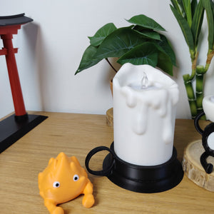 🔥 Lot Décoration Ghibli – Vase No-Face, Bougeoir Susuwatari & Lampe Calcifer Fonctionnelle ✨