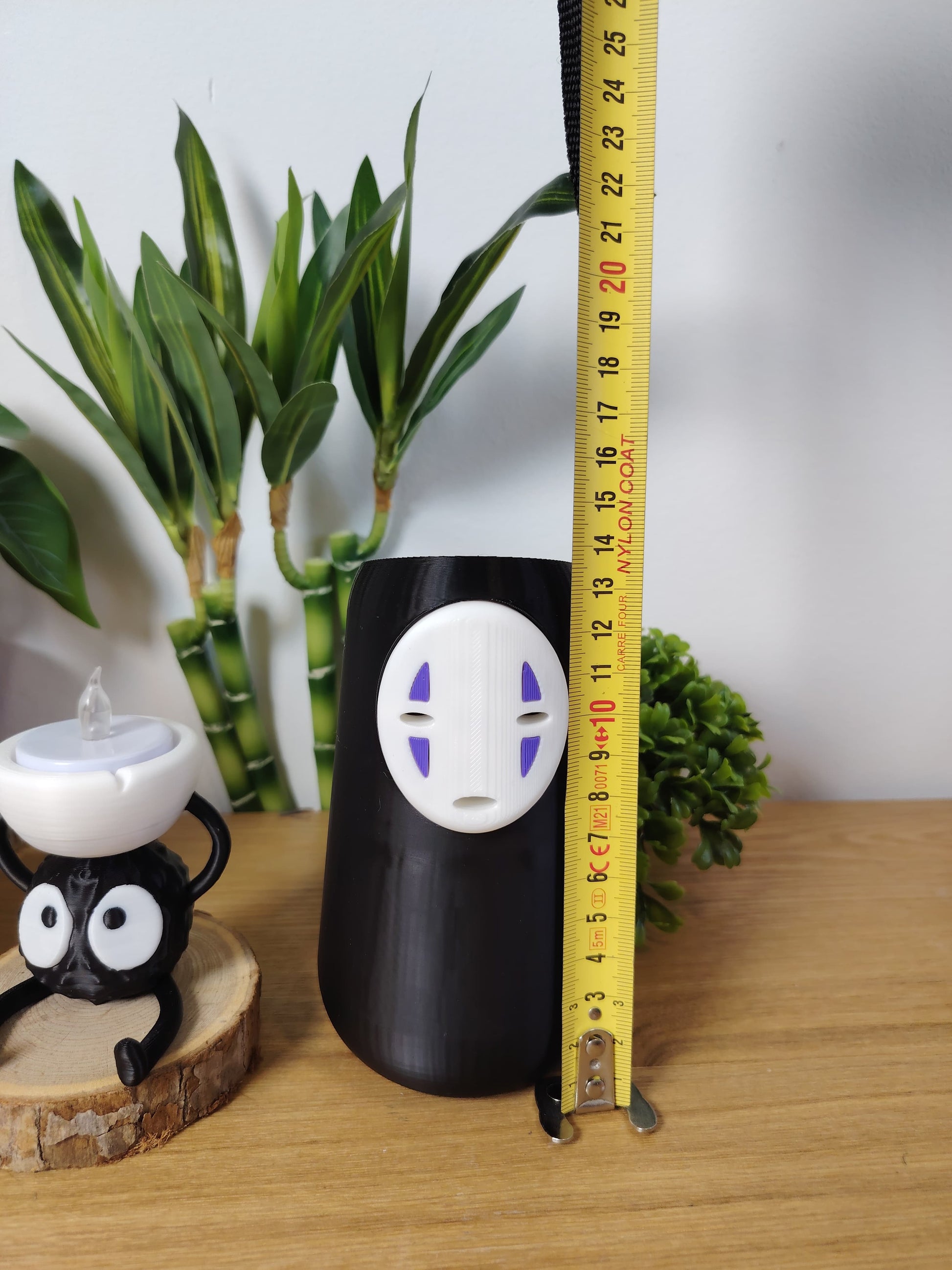 🔥 Lot Décoration Ghibli – Vase No-Face, Bougeoir Susuwatari & Lampe Calcifer Fonctionnelle ✨