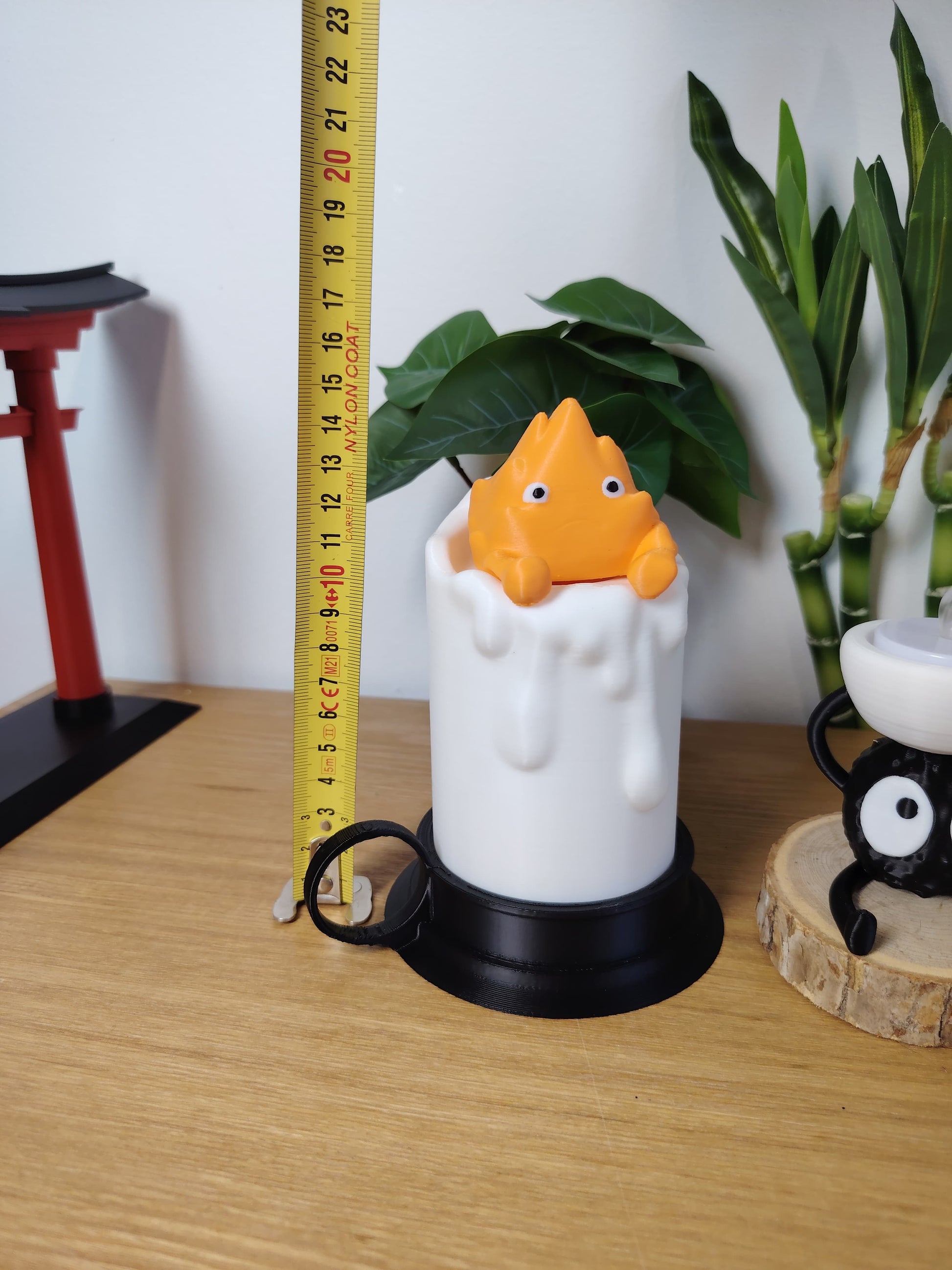 🔥 Lot Décoration Ghibli – Vase No-Face, Bougeoir Susuwatari & Lampe Calcifer Fonctionnelle ✨