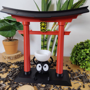 Lot porte torii & bougeoir Susuwatari Ghibli