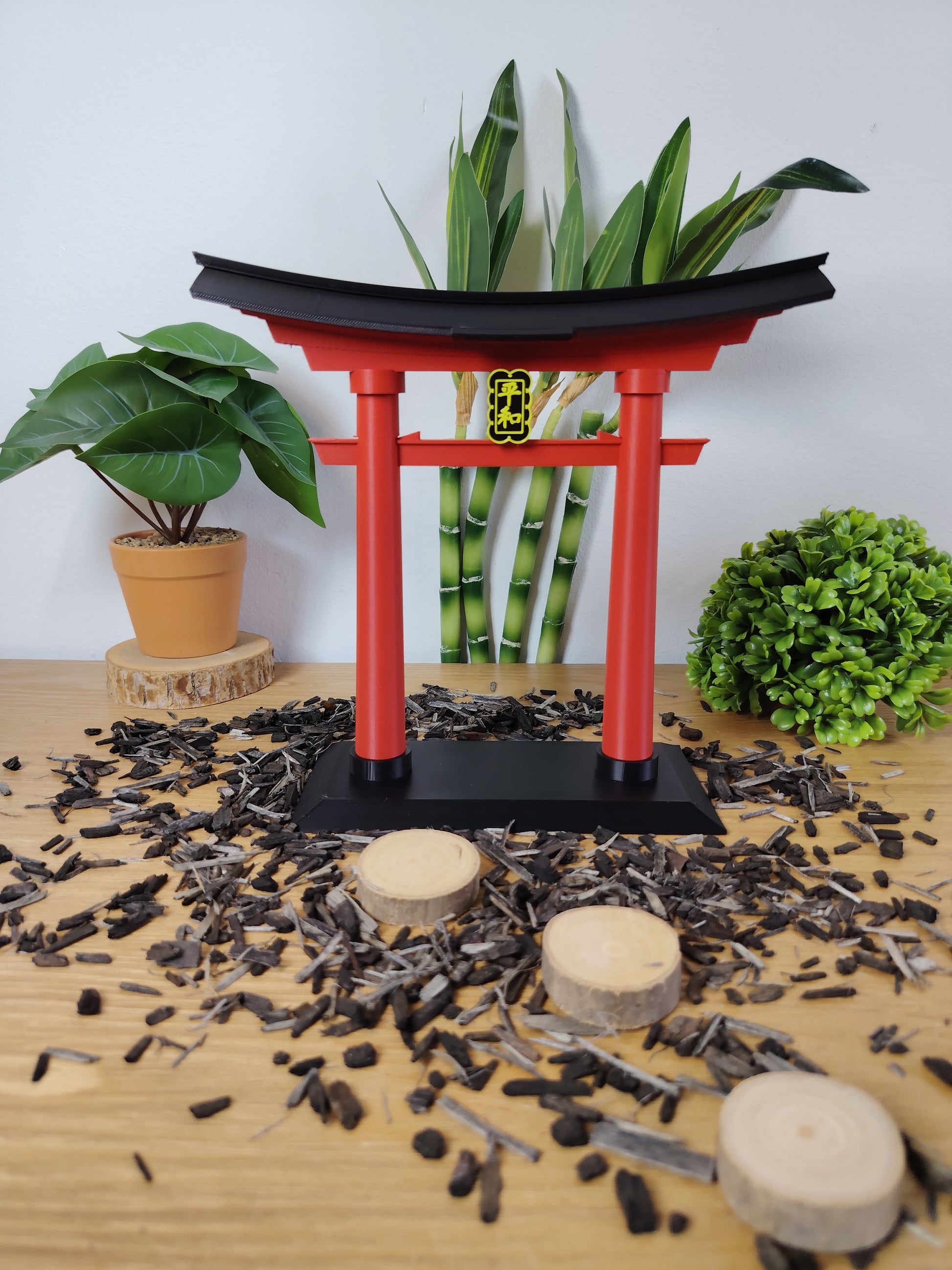 ⛩️ Porte Torii Japonaise Décorative – Environ 20 cm – Style Ghibli & Japon