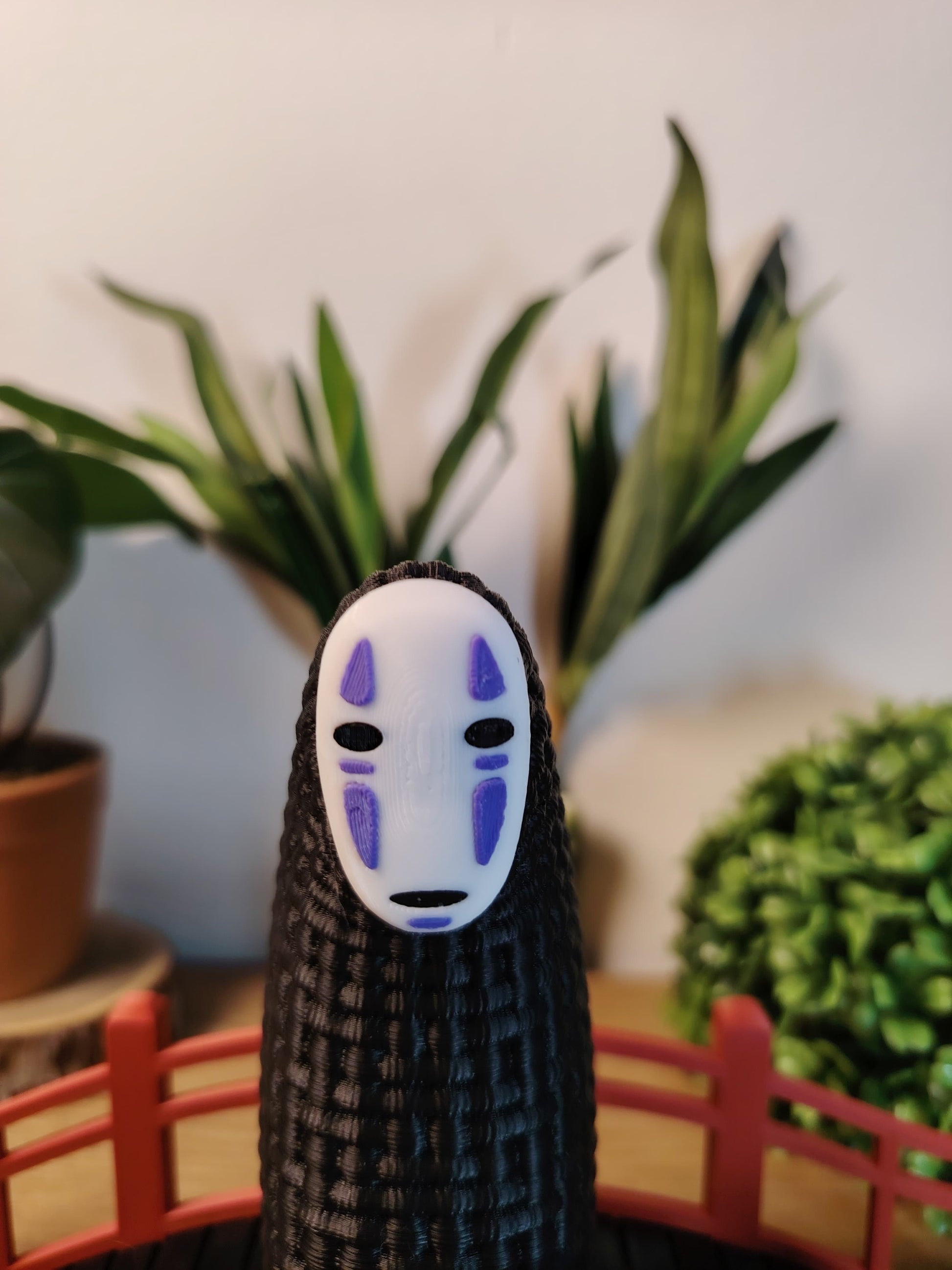🌸 Lot Décoration Japonaise – Pont Japonais, No-Face & Susuwatari – Univers Ghibli ⛩️✨