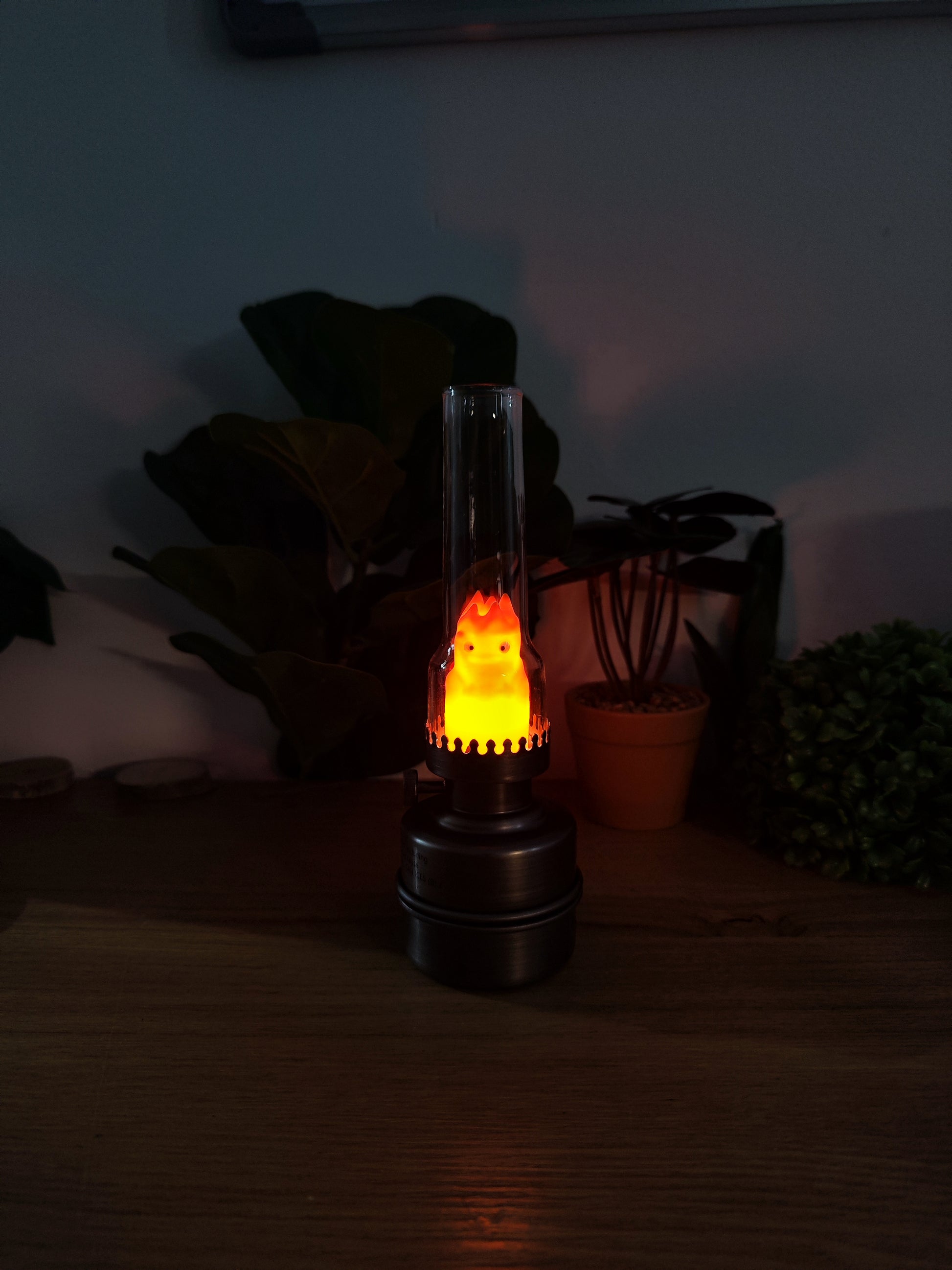 🔥 Lampe Calcifer Ghibli – Décoration Japonaise Anime – Base IKEA Premium ✨