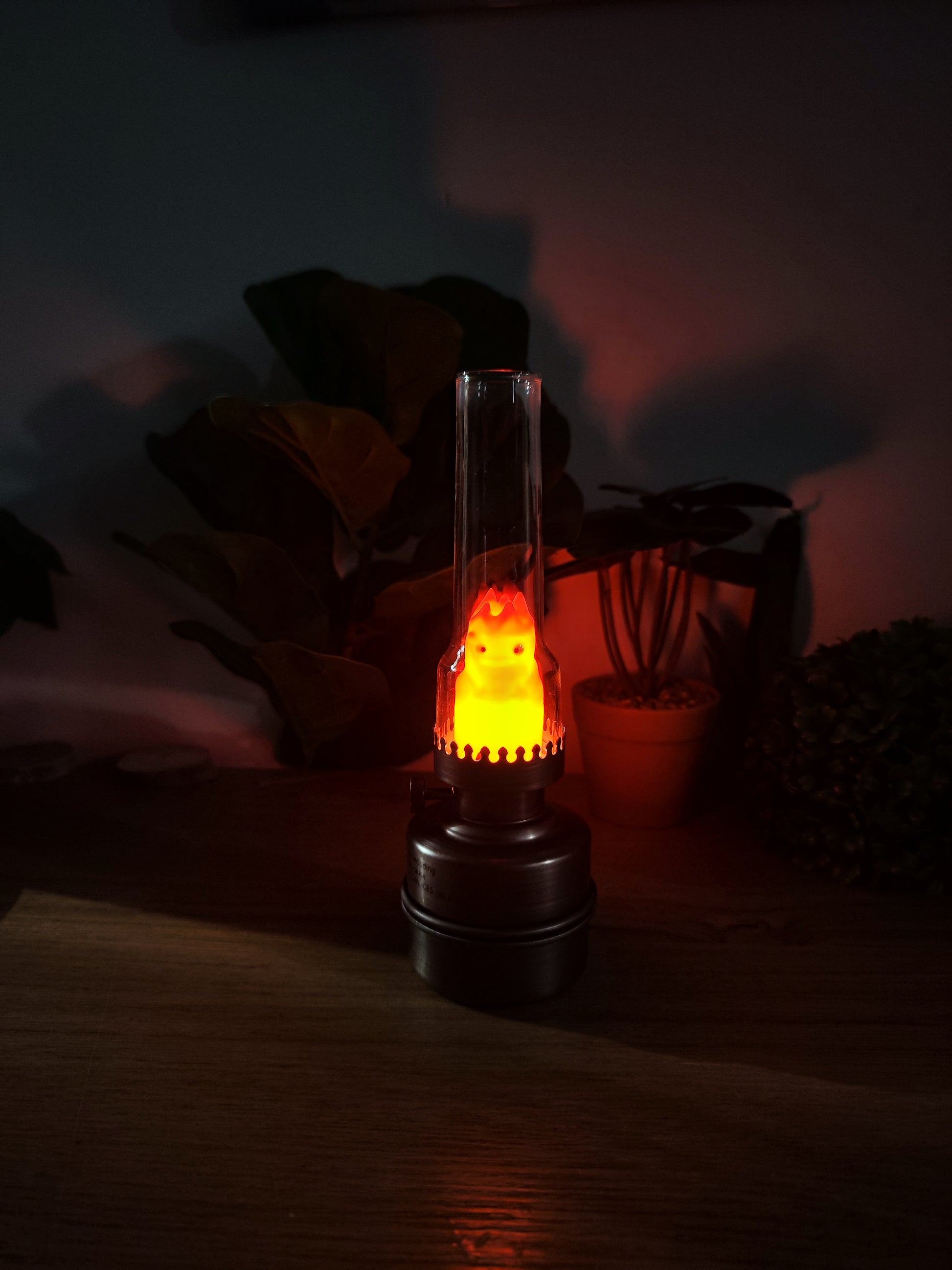 🔥 Lampe Calcifer Ghibli – Décoration Japonaise Anime – Base IKEA Premium ✨