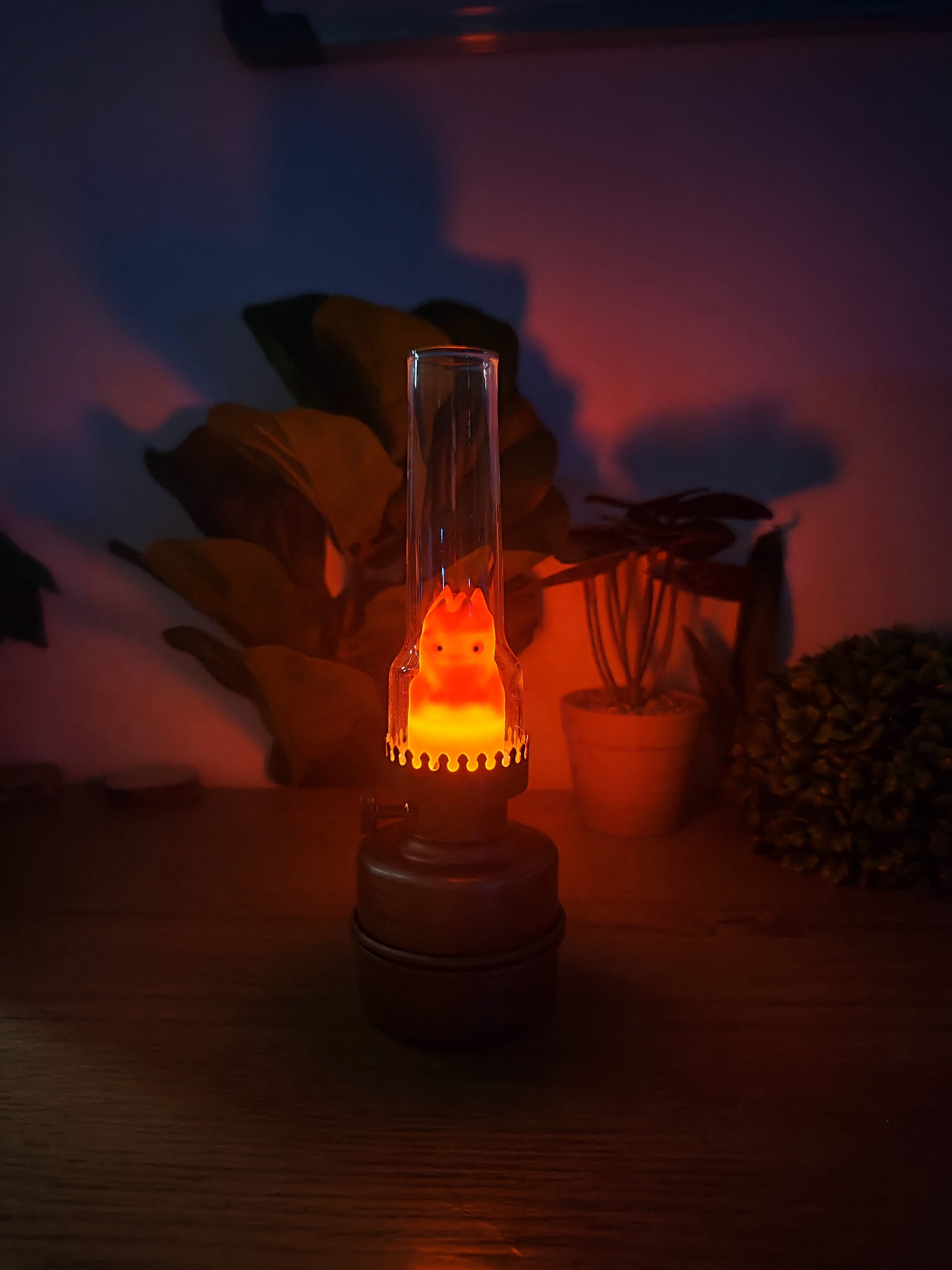 🔥 Lampe Calcifer Ghibli – Décoration Japonaise Anime – Base IKEA Premium ✨