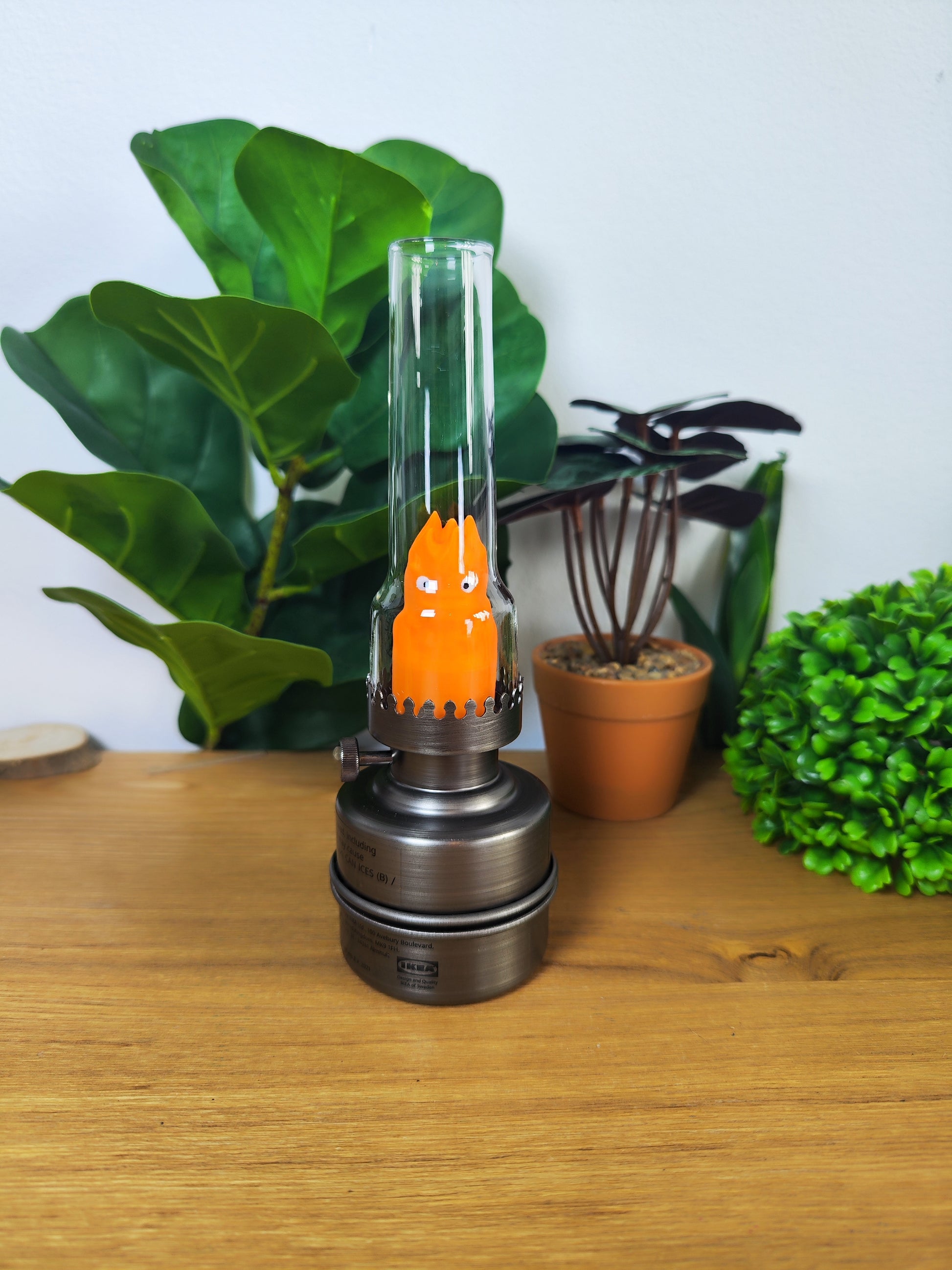 🔥 Lampe Calcifer Ghibli – Décoration Japonaise Anime – Base IKEA Premium ✨