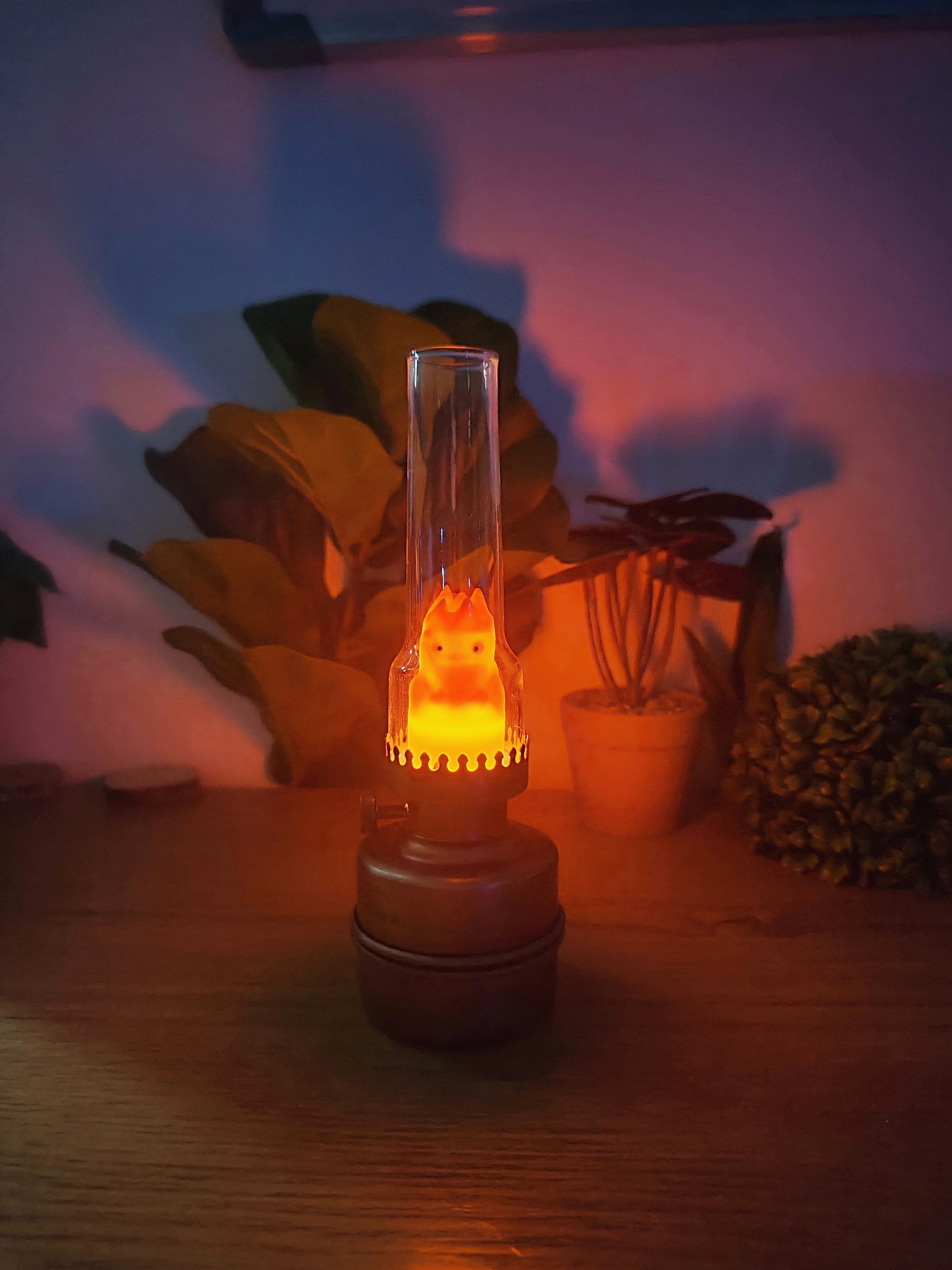 🔥 Lampe Calcifer Ghibli – Décoration Japonaise Anime – Base IKEA Premium ✨