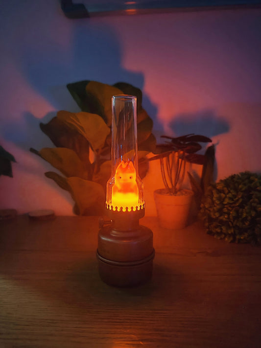 🔥 Lampe Calcifer Ghibli – Décoration Japonaise Anime – Base IKEA Premium ✨