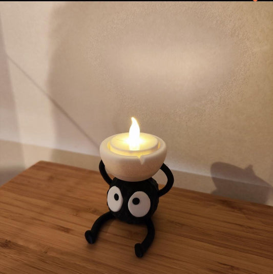 bougeoirs Studio Ghibli Susuwatari, cadeau original, art, bougie, le château ambulant, Spirited Away, spirited away,soot sprite, miyazaki
