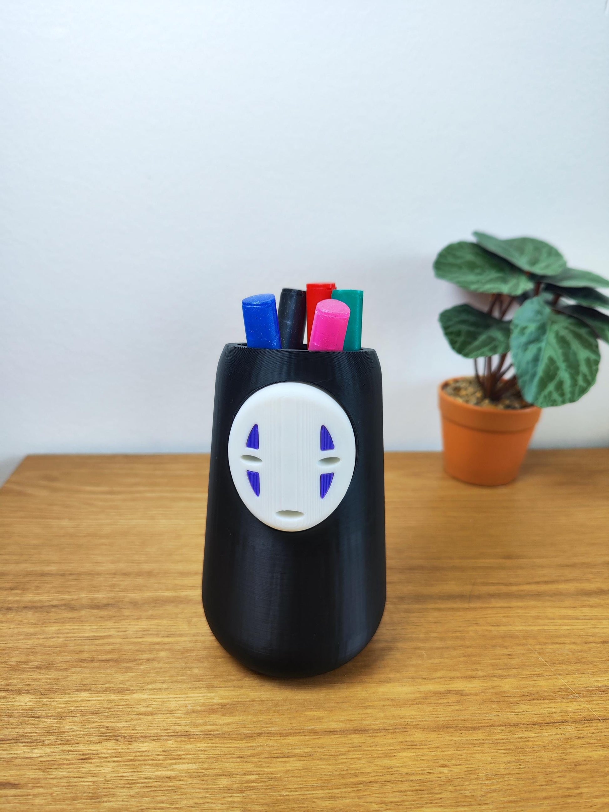 Vase Studio Ghibli, pot de fleur, no face ghibli, cadeau original, art, vase, vase décoration, kodama