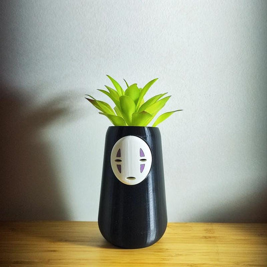 Vase Studio Ghibli, pot de fleur, no face ghibli, cadeau original, art, vase, vase décoration, kodama