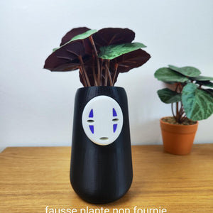 Vase Studio Ghibli, pot de fleur, no face ghibli, cadeau original, art, vase, vase décoration, kodama