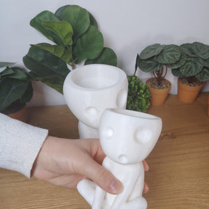 Vase kodama blanc , noiraude Ghibli, le voyage de Chihiro, Totoro, studio Ghibli, princesse Mononoké, Miyazaki, pot de fleur, tree spirit