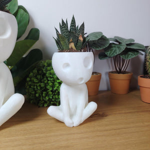 Vase kodama blanc , noiraude Ghibli, le voyage de Chihiro, Totoro, studio Ghibli, princesse Mononoké, Miyazaki, pot de fleur, tree spirit