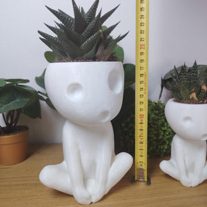 Vase kodama blanc , noiraude Ghibli, le voyage de Chihiro, Totoro, studio Ghibli, princesse Mononoké, Miyazaki, pot de fleur, tree spirit