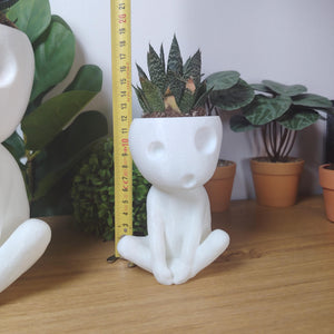 Vase kodama blanc , noiraude Ghibli, le voyage de Chihiro, Totoro, studio Ghibli, princesse Mononoké, Miyazaki, pot de fleur, tree spirit