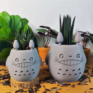 Vase Totoro, Ghibli, le voyage de Chihiro, Totoro, studio Ghibli, Kodama, Miyazaki, pot de fleur, noiraude