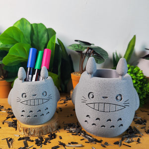 Vase Totoro, Ghibli, le voyage de Chihiro, Totoro, studio Ghibli, Kodama, Miyazaki, pot de fleur, noiraude