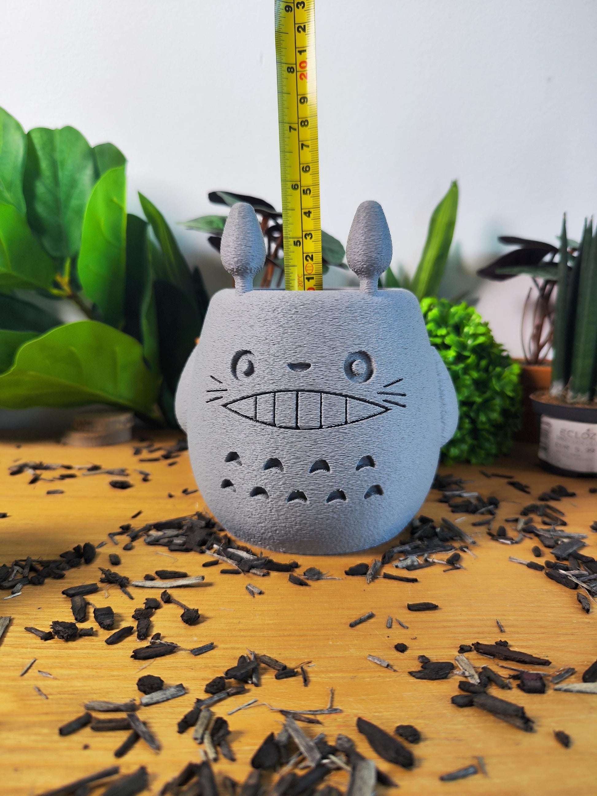 Vase Totoro, Ghibli, le voyage de Chihiro, Totoro, studio Ghibli, Kodama, Miyazaki, pot de fleur, noiraude