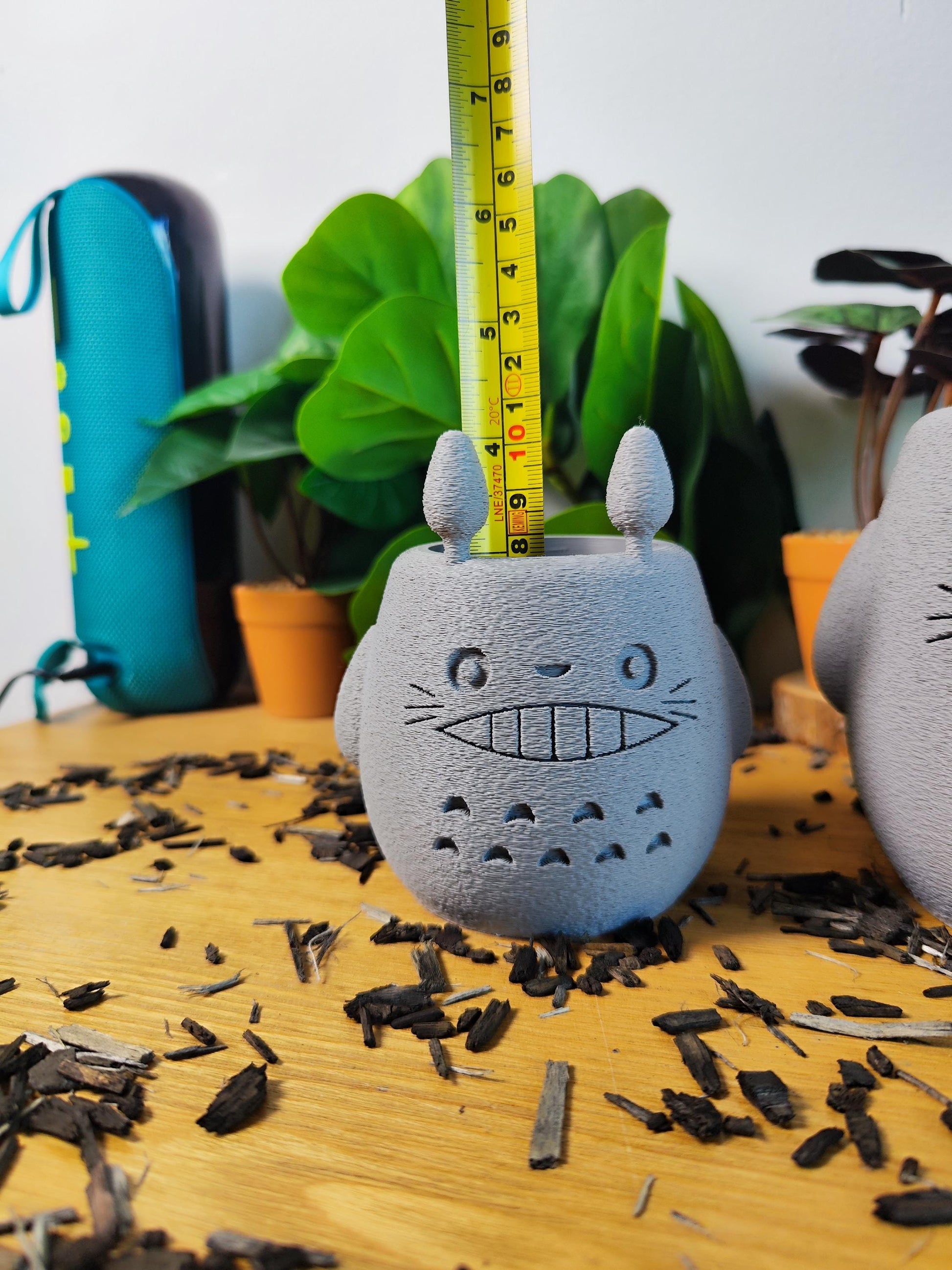 Vase Totoro, Ghibli, le voyage de Chihiro, Totoro, studio Ghibli, Kodama, Miyazaki, pot de fleur, noiraude