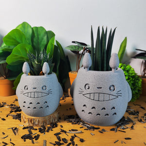 Vase Totoro, Ghibli, le voyage de Chihiro, Totoro, studio Ghibli, Kodama, Miyazaki, pot de fleur, noiraude