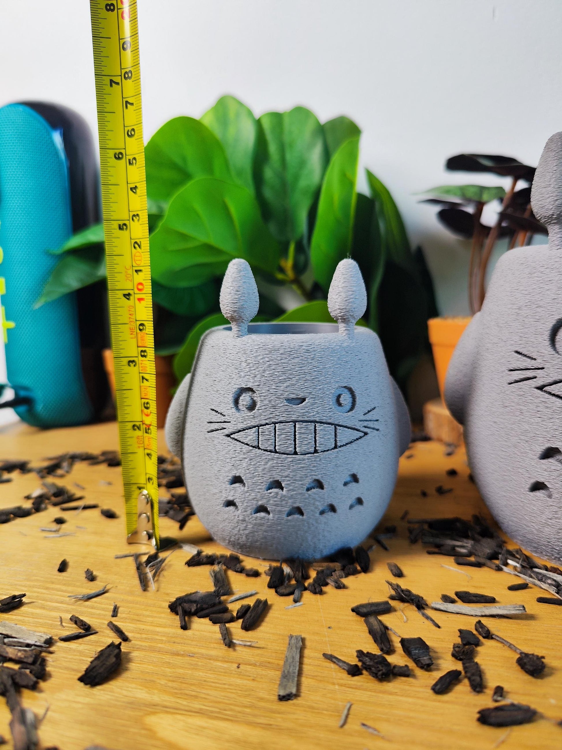 Vase Totoro, Ghibli, le voyage de Chihiro, Totoro, studio Ghibli, Kodama, Miyazaki, pot de fleur, noiraude