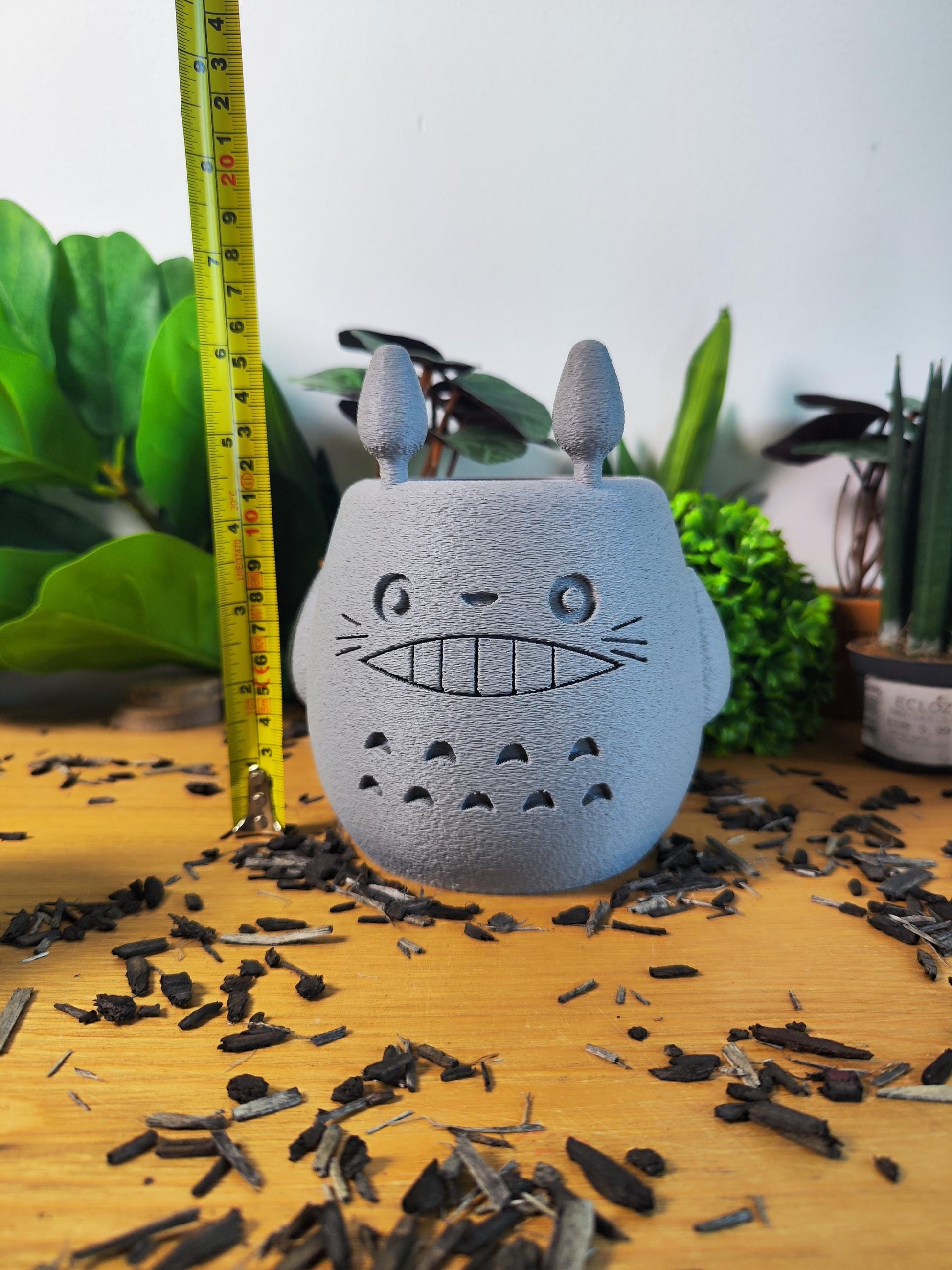 Vase Totoro, Ghibli, le voyage de Chihiro, Totoro, studio Ghibli, Kodama, Miyazaki, pot de fleur, noiraude