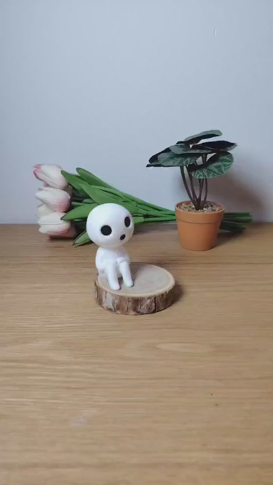 Kodama Figurines Lot of 4 | Princess Mononoke Forest Guardian Spirits for Terrariums & Home Decor, Japan, Ghibli, studio Ghibli, miyakaki