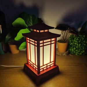 🏮 Lampe Lanterne Japonaise LED Rouge – Style Temple – Décoration Zen USB ⛩️✨ - vue 4