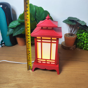 🏮 Lampe Lanterne Japonaise LED Rouge – Style Temple – Décoration Zen USB ⛩️✨ - vue 8