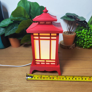 🏮 Lampe Lanterne Japonaise LED Rouge – Style Temple – Décoration Zen USB ⛩️✨ - vue 9