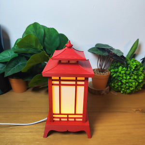 🏮 Lampe Lanterne Japonaise LED Rouge – Style Temple – Décoration Zen USB ⛩️✨ - vue 12